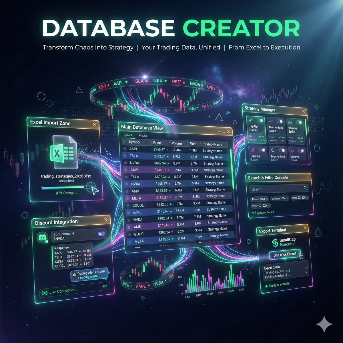 Trading data import from multiple broker sources